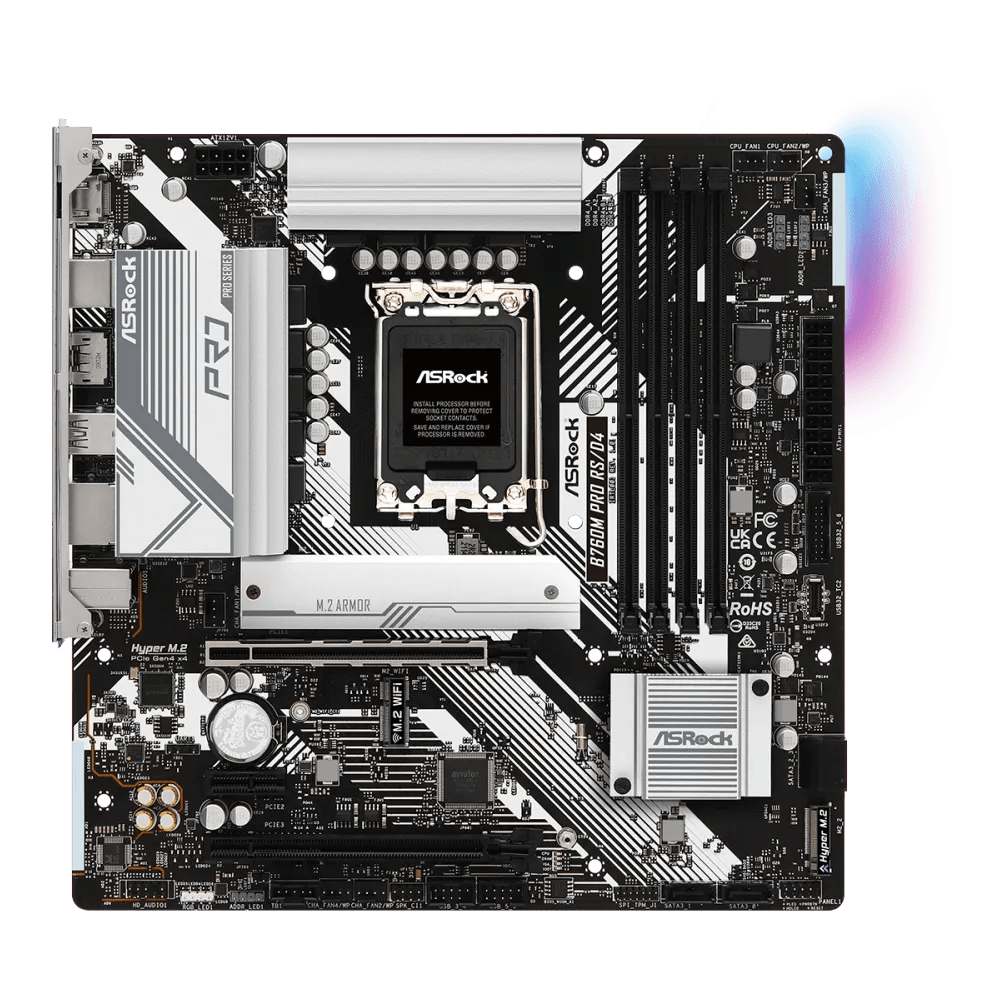 ASRock B760M Pro RS/D4 Intel 700 Series Intel Motherboard - Vektra Computers LLC ASRock B760M Pro RS/D4 Intel 700 Series Intel Motherboard - Vektra Computers LLC